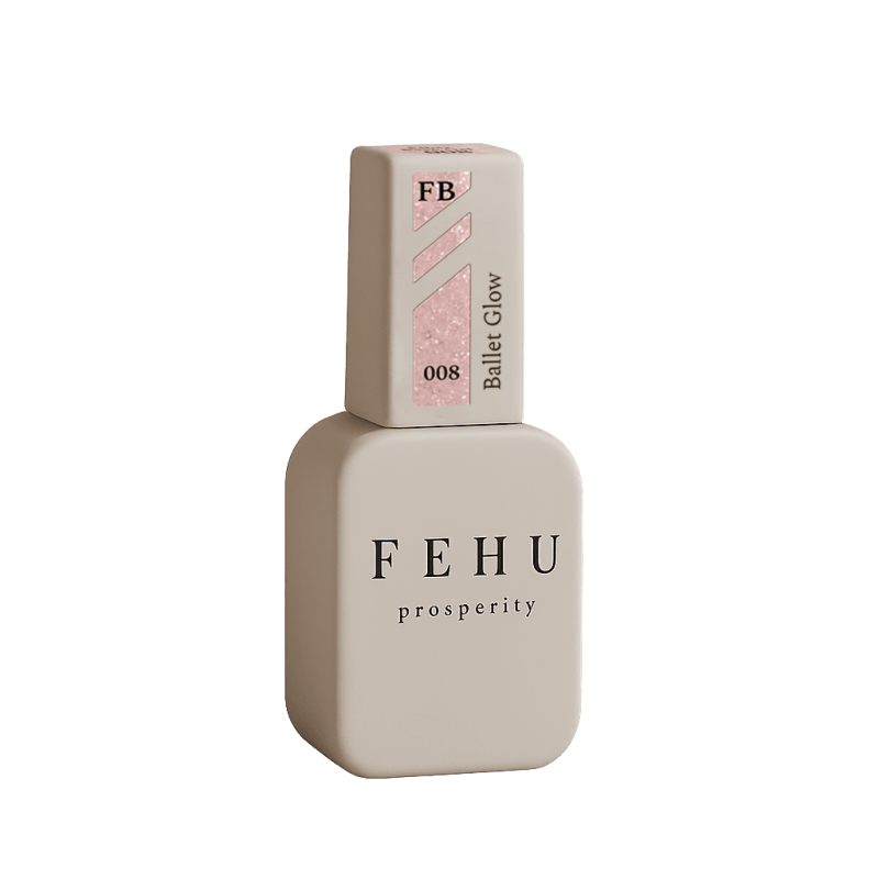Stiklo pluošto bazė FEHU Fiber Base Gel Nr. 08 Ballete Glow 12 ml.