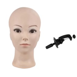 Manekeno galva be plaukų su stalo spaustuku GT-02