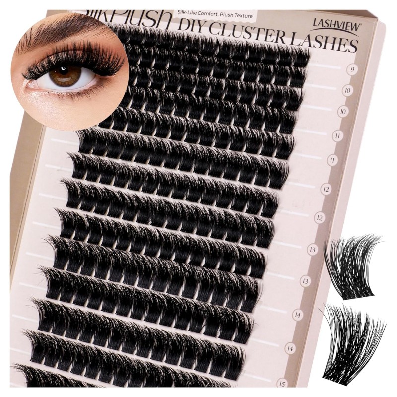 LASHVIEW W03 dirbtinės blakstienos, 168 vnt.
