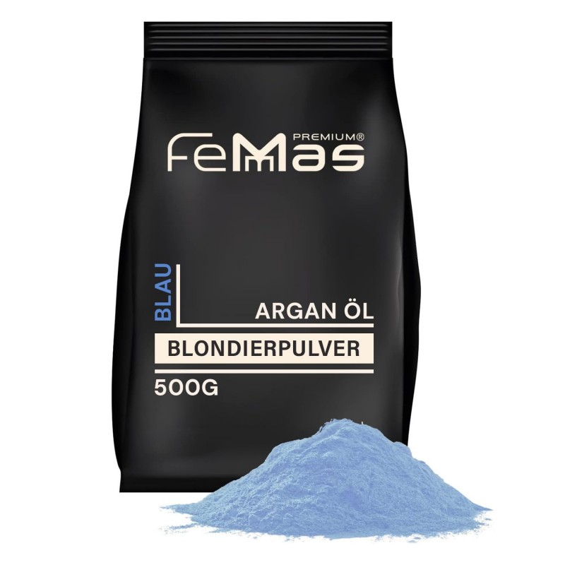 FemMas šviesinimo pudra mėlyna su argano...