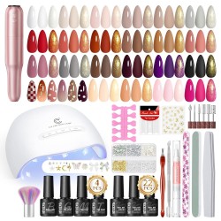 PEACECOLOR UV gelinio lako rinkinys su lempa ir...