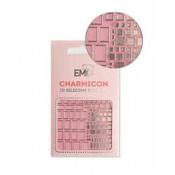Charmicon  Silicone Stickers  159 Squares Silver