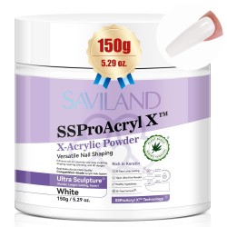 Saviland akrilo pudra nagams, balta, 150 g